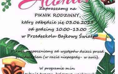 ZAPRASZAMY NA PIKNIK RODZINNY 2