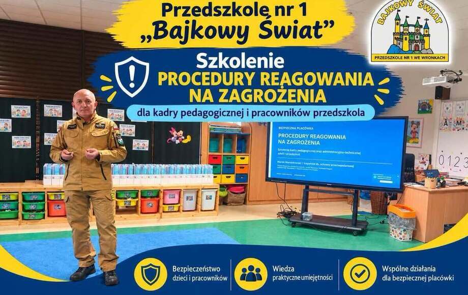 Szkolenie z procedur reagowania na zagrożenia w Przedszkolu nr 1